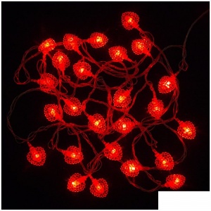 Электрогирлянда светодиодная Яркий праздник "Сердце", 30 ламп, красный, 1 режим, 4,5м (17627)