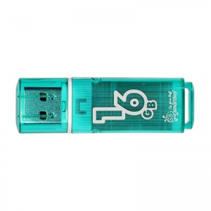 Флэш-диск USB 16Gb SmartBuy Glossy, USB2.0, зеленый (SB16GbGS-G), 25шт.