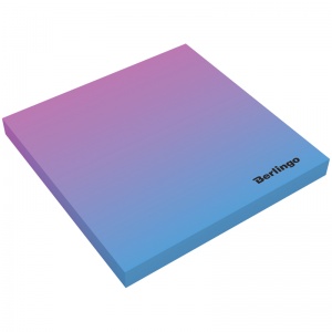 Стикеры (самоклеящийся блок) Berlingo "Ultra Sticky. Radiance", 75x75мм, розовый/голубой градиент, 50 листов (LSn_39801)