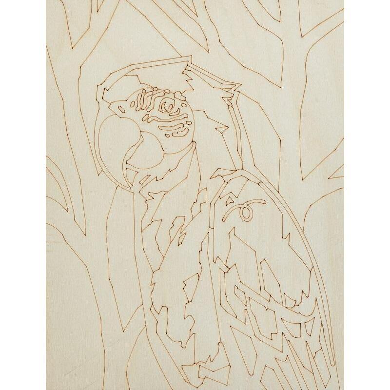Набор для росписи по дереву Lori &quot;Нео-животные. Яркий попугай&quot;, 6шт.