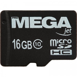 Карта памяти microSDHC ProMEGA Jet, 16Gb, Class 10, 1шт.