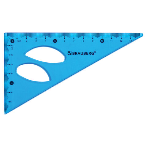 Набор чертежный средний Brauberg Flex (линейка 20см, треугольник, транспортир)