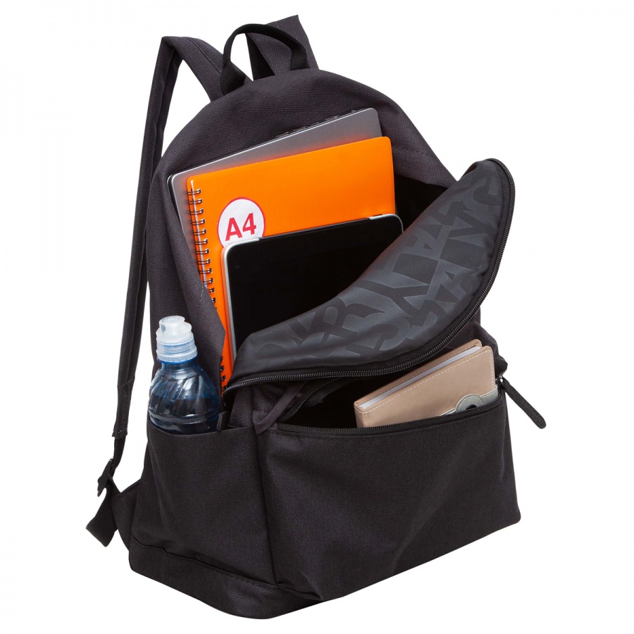Рюкзак школьный Grizzly, 30x44x15см, 1 отделение, 4 кармана, укрепленная спинка, серый (RQL-317-1/2)