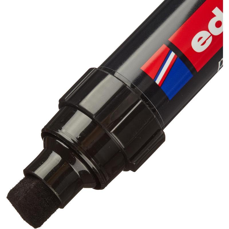 Маркер перманентный (нестираемый) Edding E-390/1 (4-12мм, скошенный наконечник, черный), 10шт.