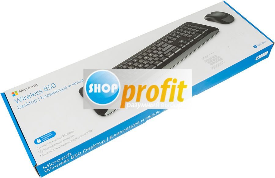 Набор клавиатура+мышь Microsoft 850, беспроводной, USB, черный (PY9-00012)
