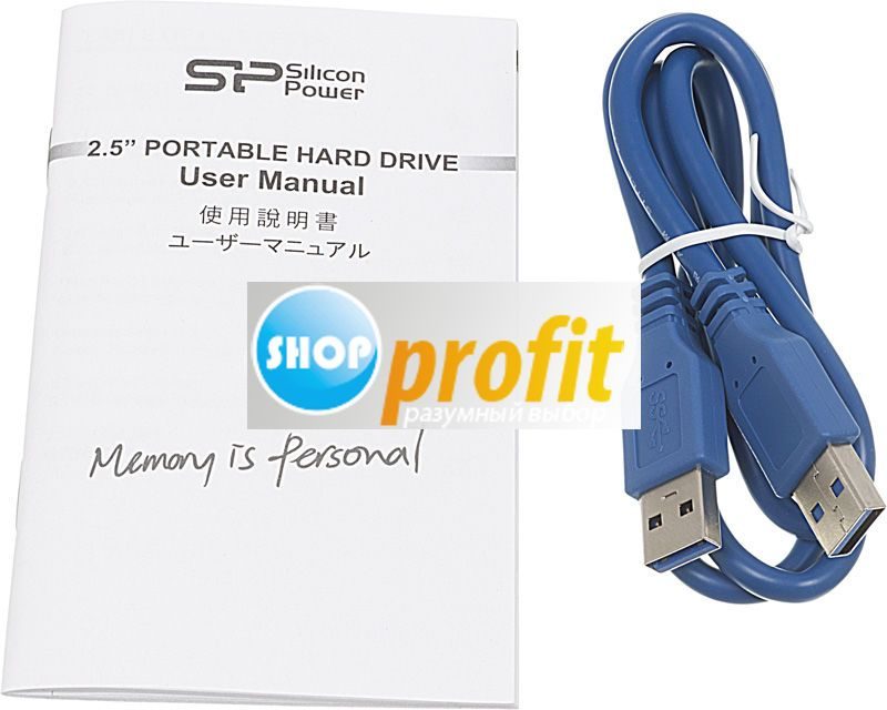 Внешний жесткий диск Silicon Power Armor A80, 1Тб, синий (SP010TBPHDA80S3B)