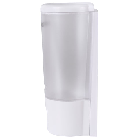 Диспенсер для жидкого мыла Лайма, наливной 380мл, ABS-пластик белый (матовый) (603922)