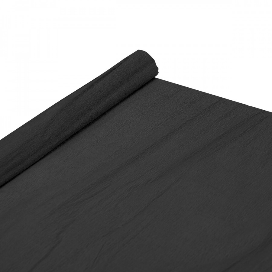 Бумага цветная крепированная Brauberg, 50x250см, черная, 32 г/кв.м, в рулоне, 10 листов (112530)