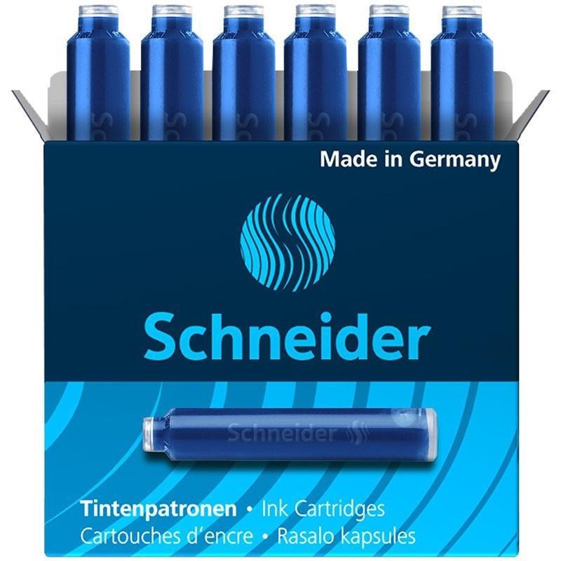 Чернильный картридж Schneider для перьевых ручек, кобальтовый синий, 6шт. (6Ш01), 50 уп.