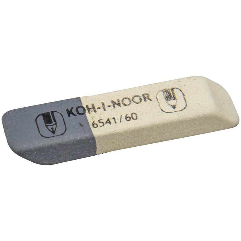 Ластик Koh-I-Noor Sanpearl 6541/60 (скошенный, комбинированный, натуральный каучук, 57x14x8мм) 56шт. (6541060007KDRU)