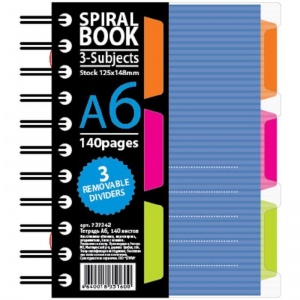 Бизнес-тетрадь А6 Attache Selection Spiral Book, 140 листов, клетка, на спирали, синяя (125x146мм)