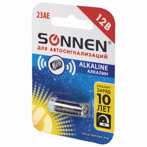 Батарейка Sonnen 23AE (12 В) алкалиновая, для сигнализации (блистер, 1шт.) (451977)