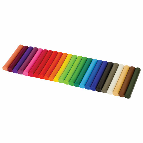Пластилин 24 цвета Brauberg, 500г (103351)