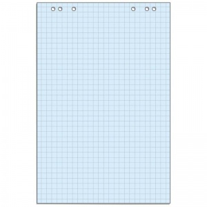Блок бумаги для флипчарта Attache Selection (680х980мм, 80г/м2, голубой, клетка, 20 листов)