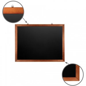 Доска магнитно-меловая Brauberg (60x90см, деревянная окрашенная рамка) черная (236891)