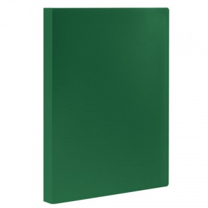 Папка файловая 60 вкладышей Staff (А4, пластик, 500мкм) зеленая (225707), 4шт.
