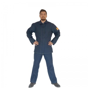 Униформа Костюм сварщика усиленный КС06 хлопковый, синий (размер 44-46, рост 170-176)