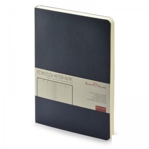 Ежедневник недатированный А5 Bruno Visconti Megapolis Flex (176 листов) обложка кожзам, темно-синяя (140х210мм)