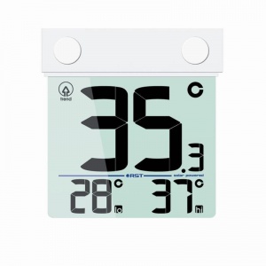 Термометр RST 01389 на липучке, с солнечной батареей, прозрачный