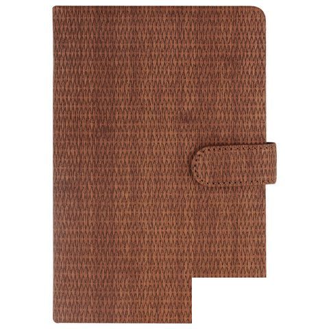 Еженедельник датированный на 2020 год А5 Brauberg Instinct (64 листа) обложка кожзам глянцевый, коричневая (129653)