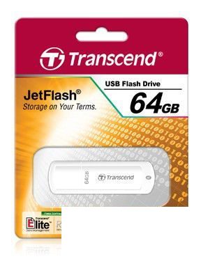Флэш-диск USB 64Gb Transcend Jetflash 370, белый (TS64GJF370)