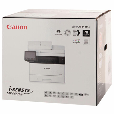 МФУ монохромное Canon i-SENSYS MF445dw, белый/черный, USB/Wi-Fi (3514C026)