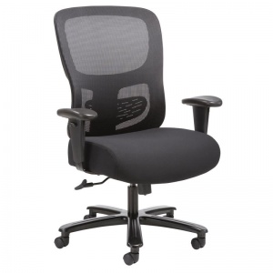 Кресло руководителя Easy Chair 582 TC, ткань/сетка черная, металл