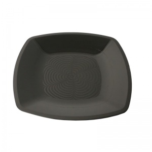 Тарелка одноразовая пластиковая АВМ-Пластик (плоская, d=180мм, черная) 12шт.