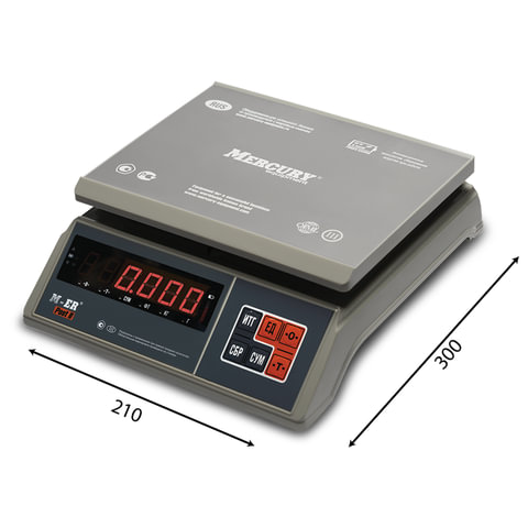 Весы фасовочные Mercury M-ER 326AСF-3.01 LCD, 0.01-3кг, платформа 325x23 (326AFU-3.01 LCD)