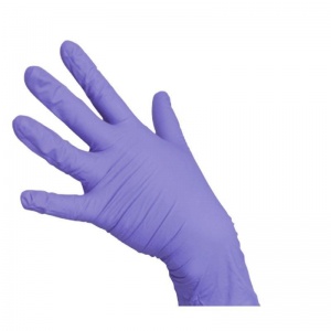 Перчатки одноразовые нитриловые смотровые Clean Safe EN2, нестерильные, неопудренные, фиолетовые, размер L, 50 пар в упаковке