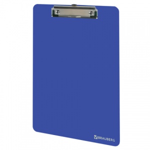 Доска-планшет Brauberg Solid (А4, до 50 листов, ABS-пластик) синий (226823), 24шт.