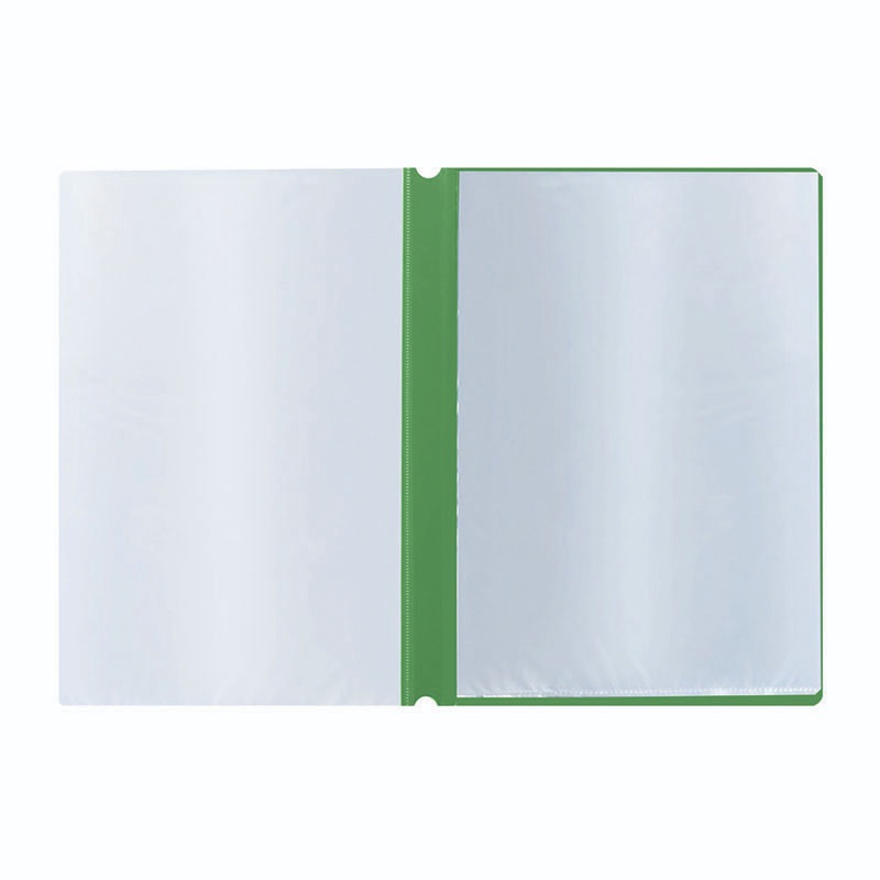 Папка файловая 10 вкладышей OfficeSpace (А4, пластик, с перфорацией, 150мкм) зеленая (281212)