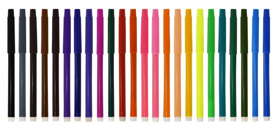 Набор фломастеров 24 цвета Creativiki &quot;Просто-напросто&quot; (линия 2мм, классические, круглый корпус) круглая блист. упаковка