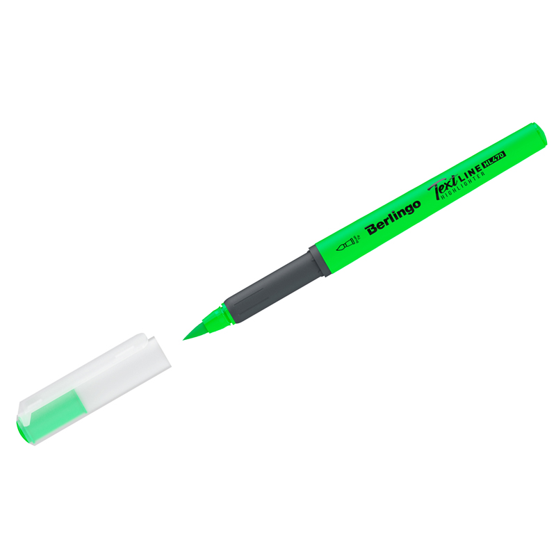 Текстовыделитель-кисть Berlingo Textline HL470 (1-6мм, зеленый, кисть) 12шт. (T4516)