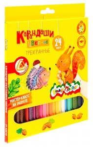 Карандаши цветные 24 цвета Каляка-Маляка (3гр) (КТКМ24), 6 уп.