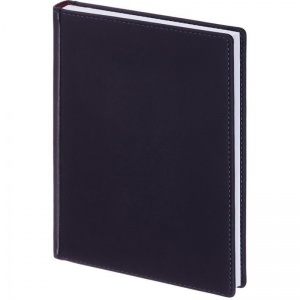 Ежедневник недатированный А5 Альт Velvet (136 листов) обложка кожзам, темно-синяя (146х206мм)