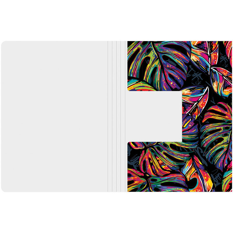 Папка на резинках пластиковая Berlingo Neon Paradise (А4, 600мкм, до 300 листов) с рисунком (FB4_A4081), 72шт.