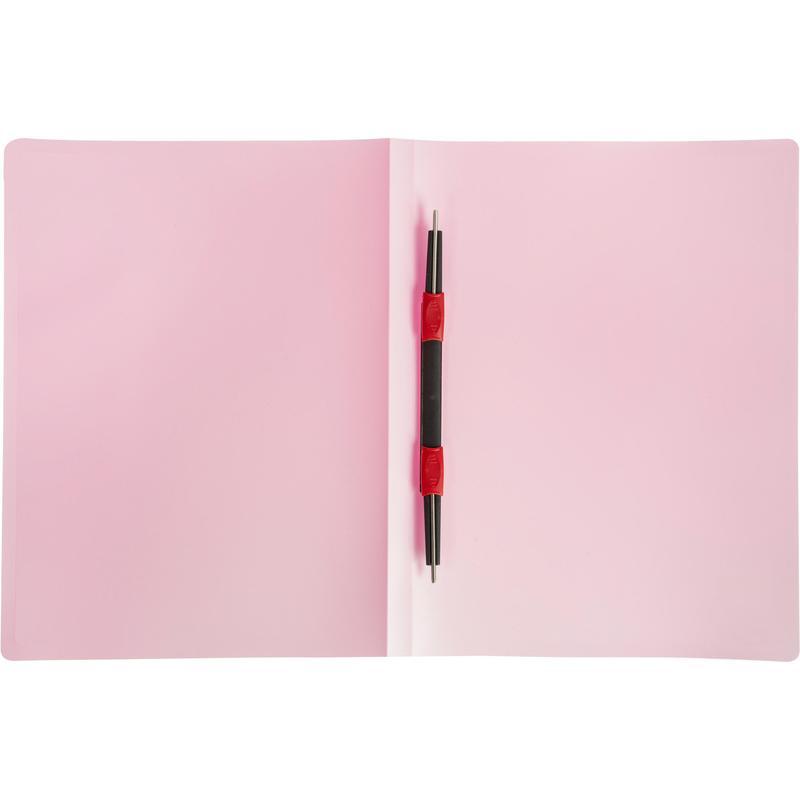 Папка-скоросшиватель с пружинным механизмом Attache Neon (А4, 0.5мм, до 120л., пластик) розовая, 30шт.