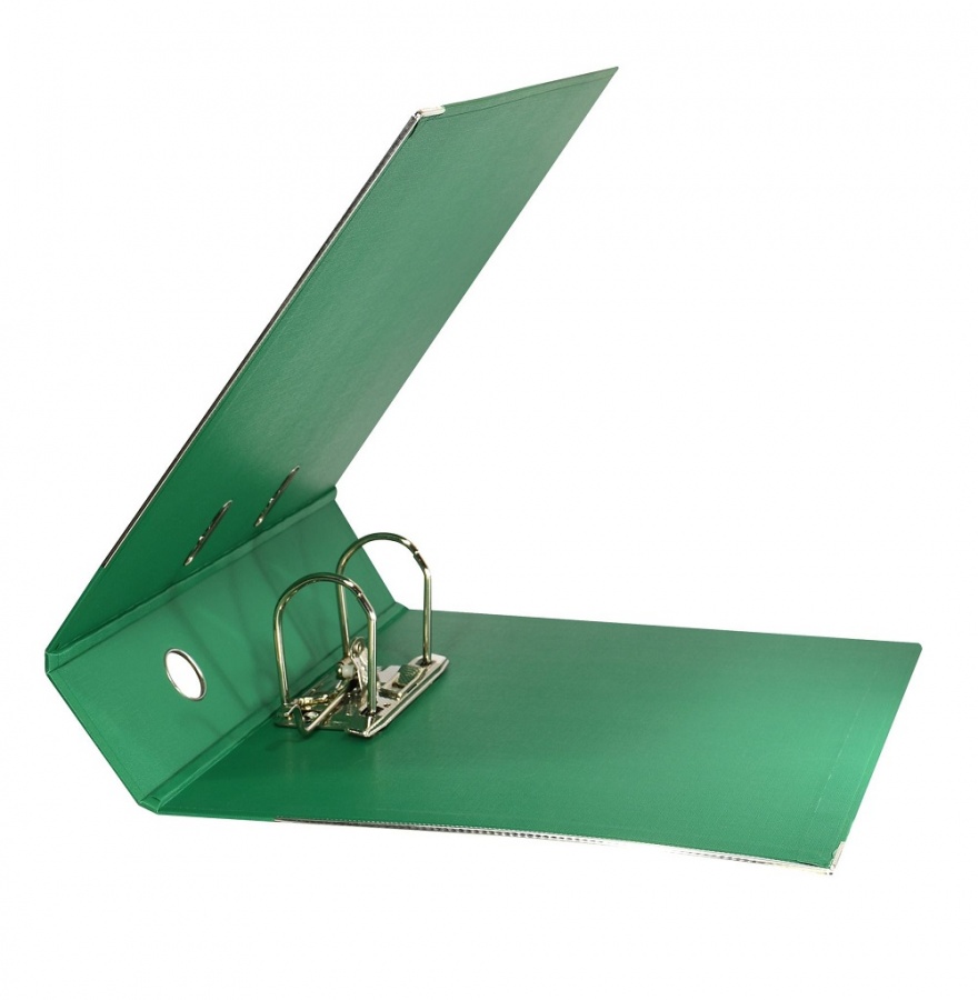 Папка с арочным механизмом inФОРМАТ (75мм, А4, картон/двухсторннее покрытие пвх) зеленая, 10шт.