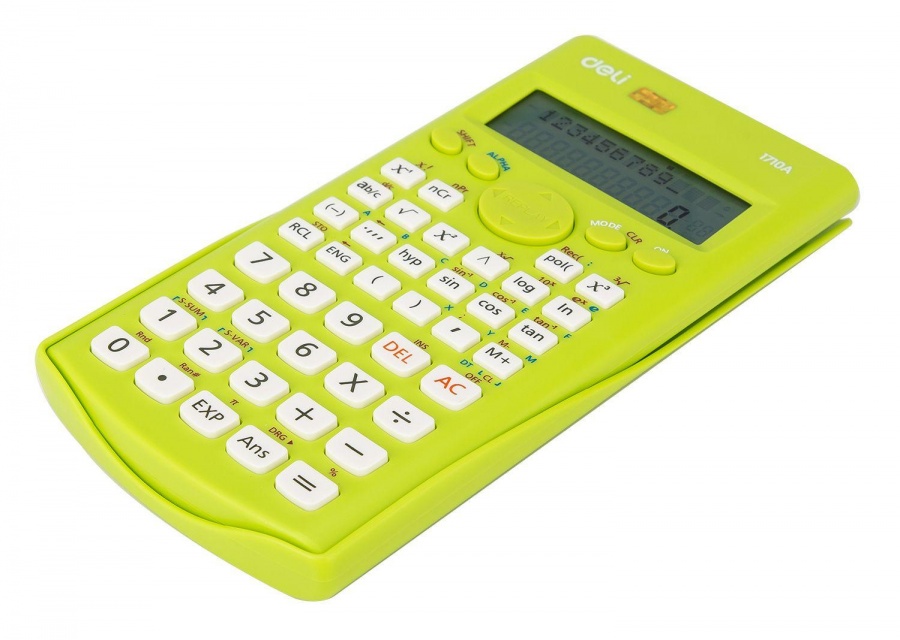 Калькулятор научный Deli E1710A/GRN (12-разрядный) зеленый, 240 функций