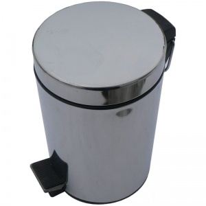Контейнер для мусора с педалью 3л Solinne, металл серебристый (2565.066)