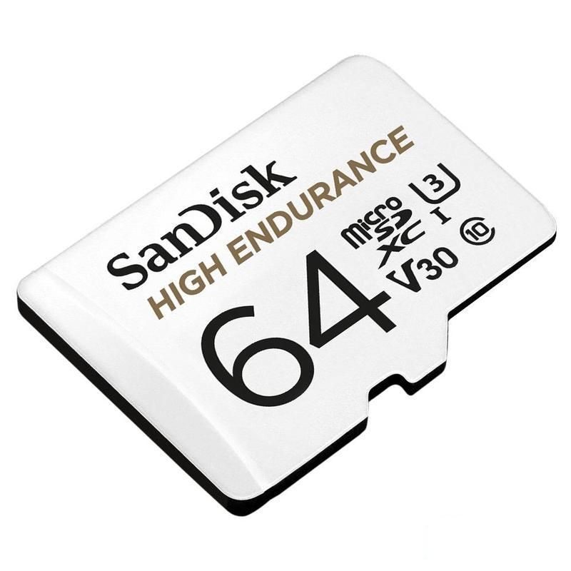 Карта памяти microSDXC SanDisk High Endurance 64Gb, UHS-I Cl10, 1шт. (SDSQQNR-064G-GN6IA)