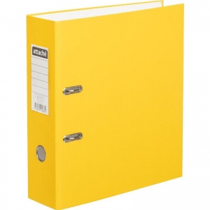 Папка с арочным механизмом Attache Selection (90мм, А4, картон/бумвинил) желтая