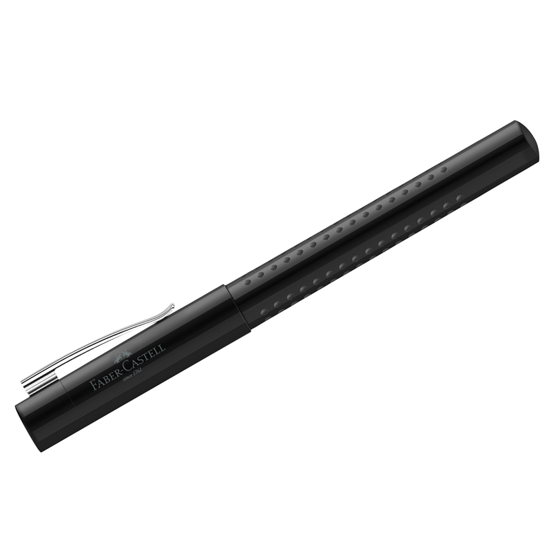 Ручка перьевая Faber-Castell Grip 2010, синяя, М=0,75мм, трехгранная, черн. корпус (140816)