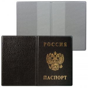 Обложка для паспорта ДПС "Герб", пвх, черная (2203.В-107), 36шт.