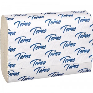 Полотенца бумажные для держателя 1-слойные Терес, листовые Z-сложения, 15 пачек по 200 листов (Т-0246)
