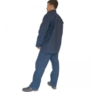 Униформа Костюм сварщика усиленный КС06 хлопковый, синий (размер 52-54, рост 170-176)