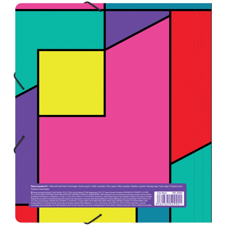 Папка для тетрадей на резинке Berlingo Color Block (А5+, 600мкм) с рисунком (FB5_A5S03)