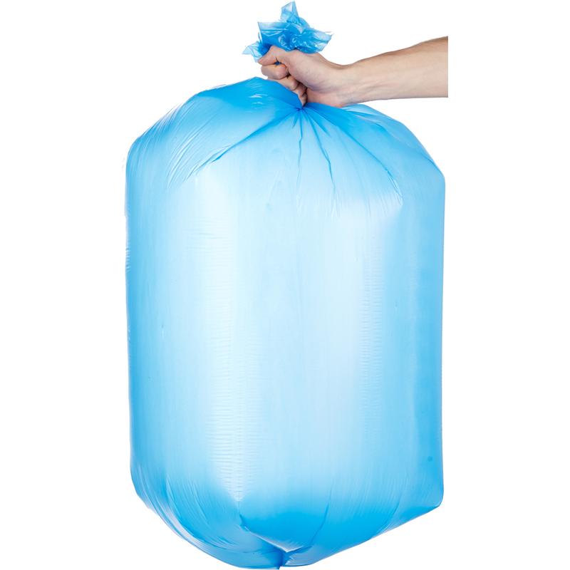 Пакеты для мусора 120л (70х110см, 18мкм, синие) 20шт. в рулоне, 10 уп.