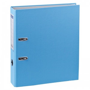 Папка с арочным механизмом OfficeSpace (70мм, картон/бумвинил, с карманом на корешке) голубая (289634), 20шт.